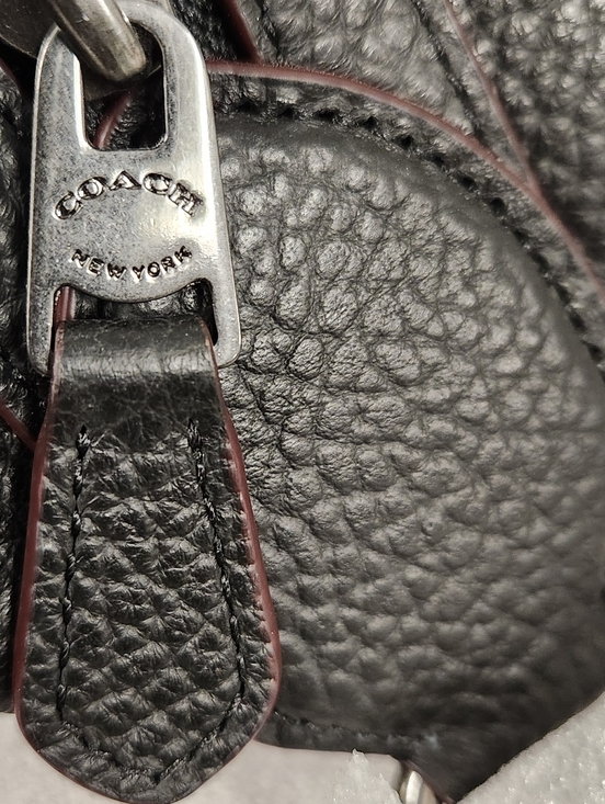 NEW Coach Boston Heritage Leather Duffel Bag Black Large Capacity w/Strap F70561 - Picture 12 of 16